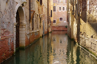 Canal amidst buildings in city