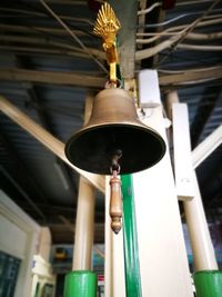 Low angle view of electric lamp