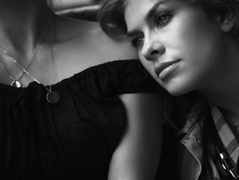 Close-up portrait of young woman