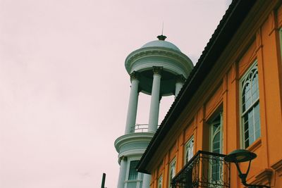 Low angle view of building against clear sky