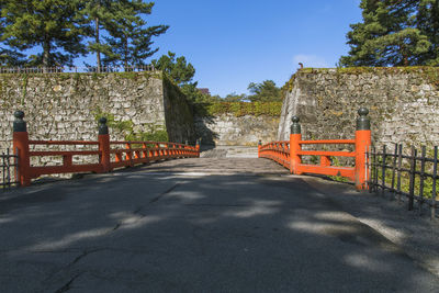 Road passing through a building