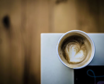 Close-up of coffee on table