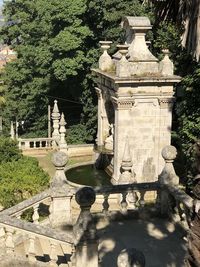 View of historical building in park