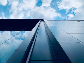 Low angle view of modern building against sky