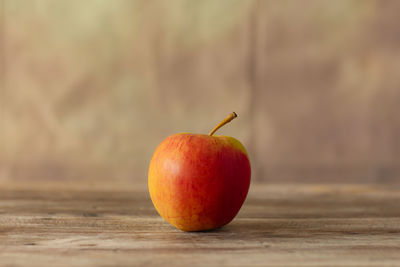 Close-up of apple on table