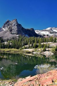 Lake blanche panorama wasatch front rocky mountains twin peaks wilderness big cottonwood canyon utah