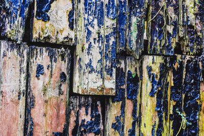 Full frame shot of old metal door
