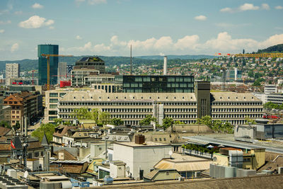 High angle view of cityscape