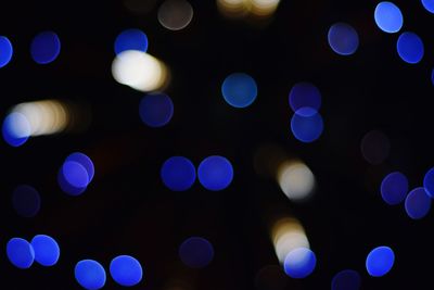 Defocused image of illuminated lights