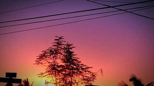 Low angle view of sky at sunset