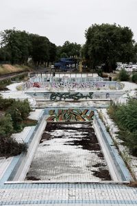 View of built structure with trees in background