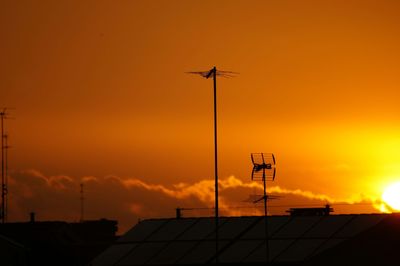 Low angle view of sky at sunset