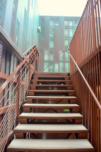 Low angle view of staircase in building