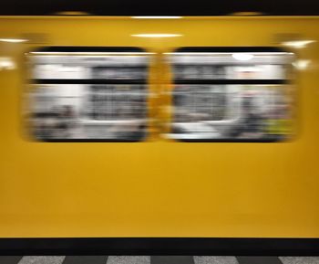 Blurred motion of train