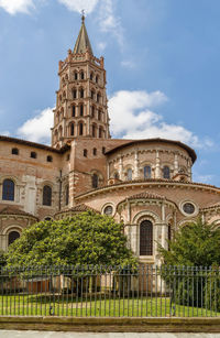 Low angle view of historical building against sky