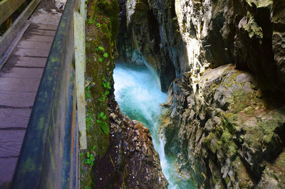 Scenic view of waterfall