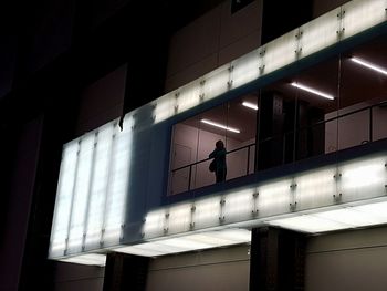 Low angle view of illuminated building