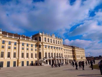 Building against cloudy sky