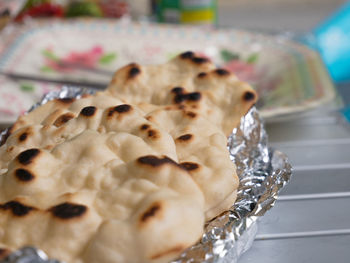 Close-up of cake on table