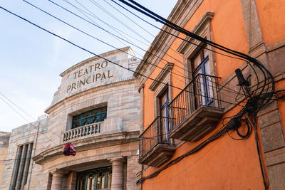 Low angle view of building against sky