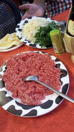 Close-up of served food