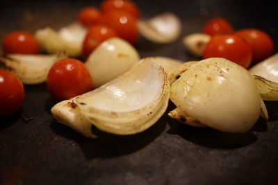 Close-up of fruits on table