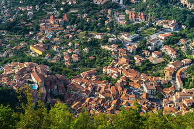 Aerial view of the town of maratea on the tyrrhenian coast of basilicata, italy