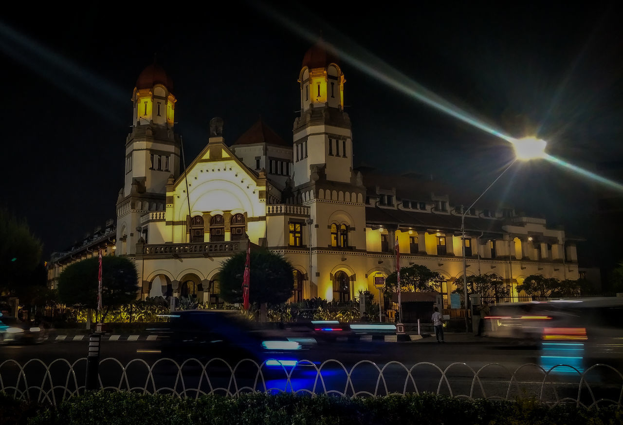 BUILDINGS AT NIGHT