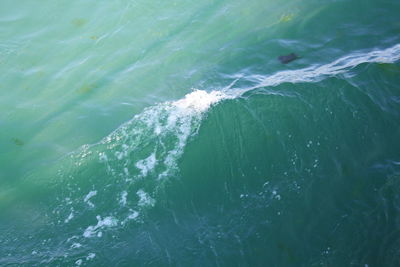 High angle view of sea