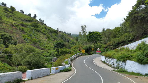 Road passing through landscape