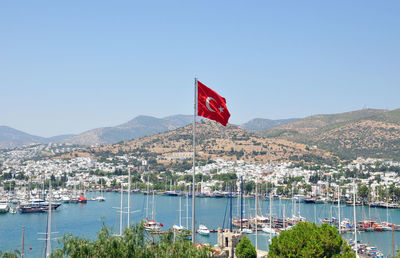 Scenic view of mountains against clear sky