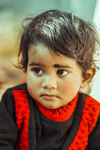 Close-up portrait of cute boy