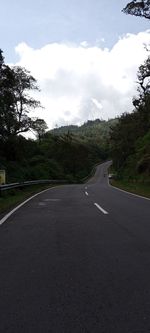 View of country road against sky