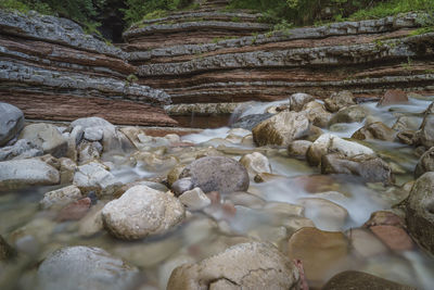 Rocks on shore at beach