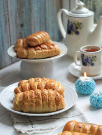 Close-up of food on table