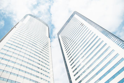 Low angle view of modern building against sky