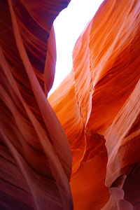 Low angle view of rock formation