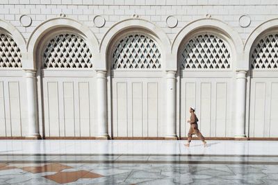 Woman in corridor