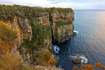 Rock formations in sea