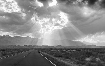 Panoramic view of road against sky