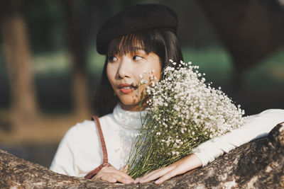 Portrait of woman smiling