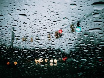 Water drops on car window