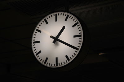 Low angle view of clock