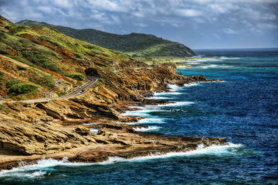 Scenic view of sea against sky