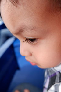 Close-up of thoughtful boy