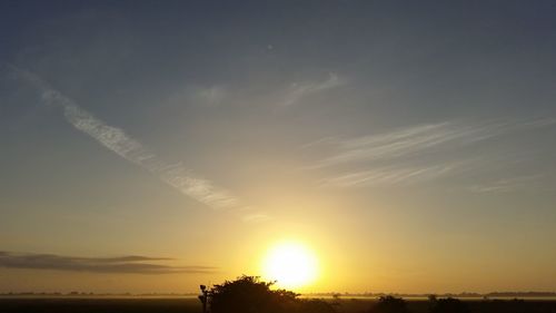 Sunset over landscape