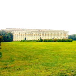 Lawn in front of building