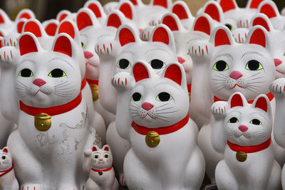 Close-up of toys for sale at market stall