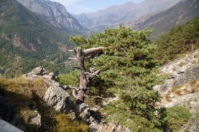 Scenic view of rocky mountains