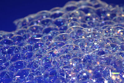 Close-up of bubbles in glass